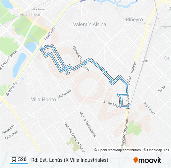 520 Colectivo Line Map