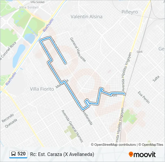 520 Colectivo Line Map