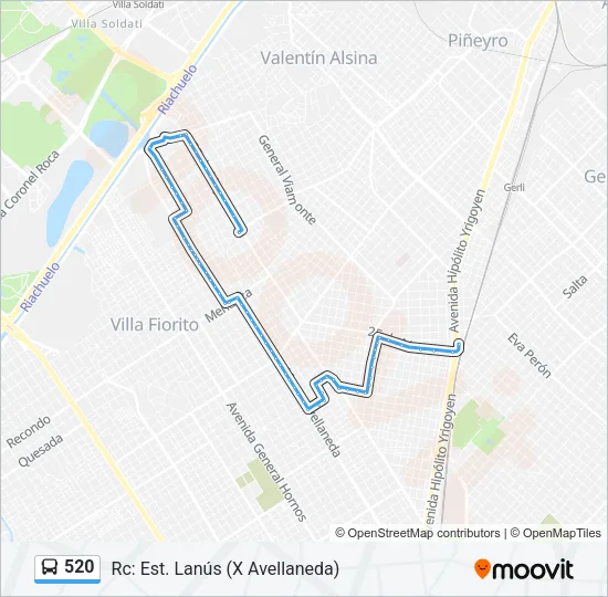520 Colectivo Line Map