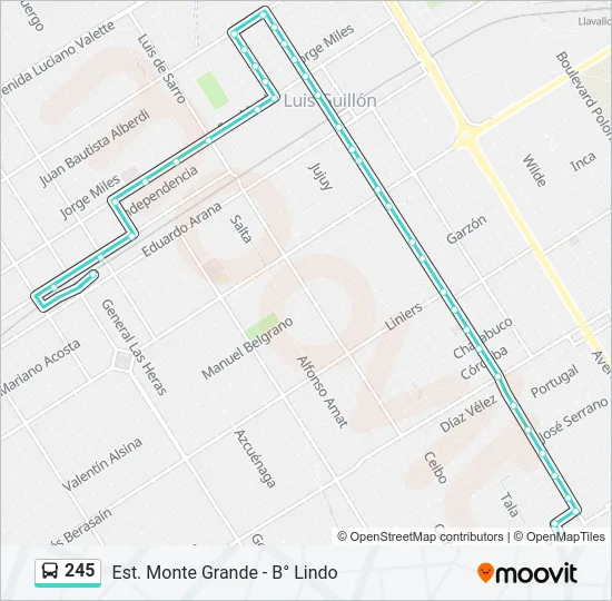 245 Colectivo Line Map