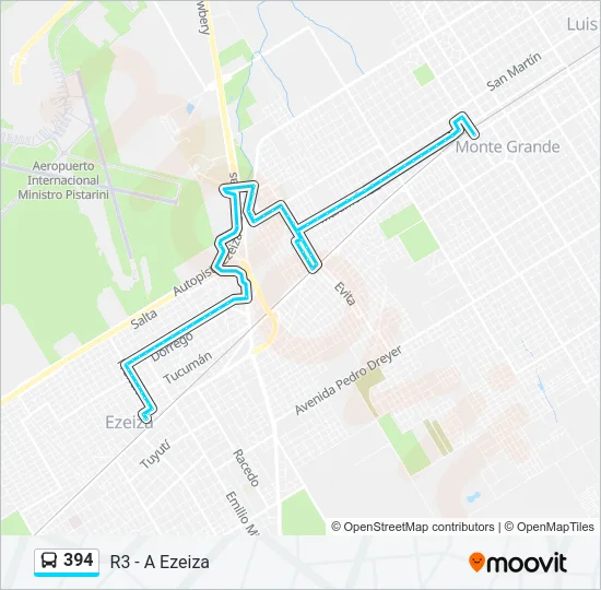 394 Colectivo Line Map