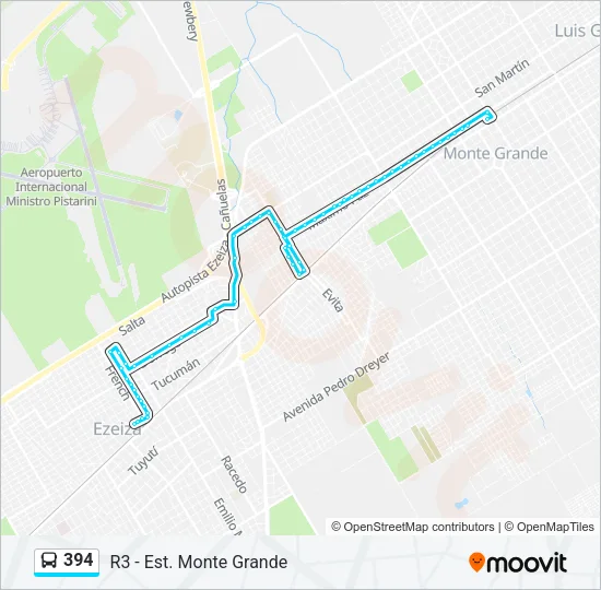394 Colectivo Line Map