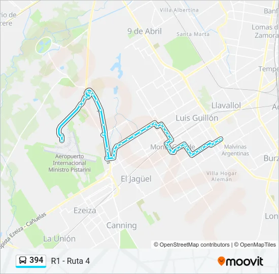394 Colectivo Line Map