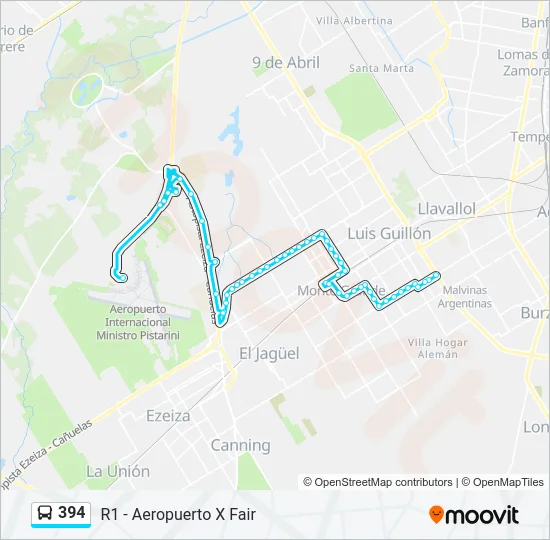394 Colectivo Line Map