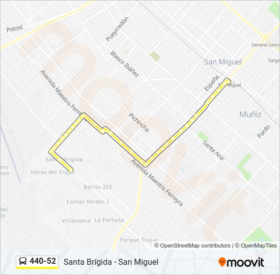 Mapa de 440-52 de Colectivo