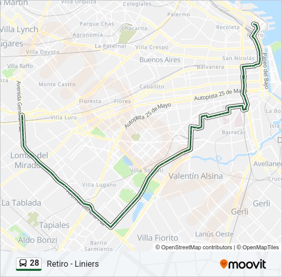 Mapa de 28 de Colectivo