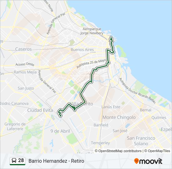Mapa de 28 de Colectivo