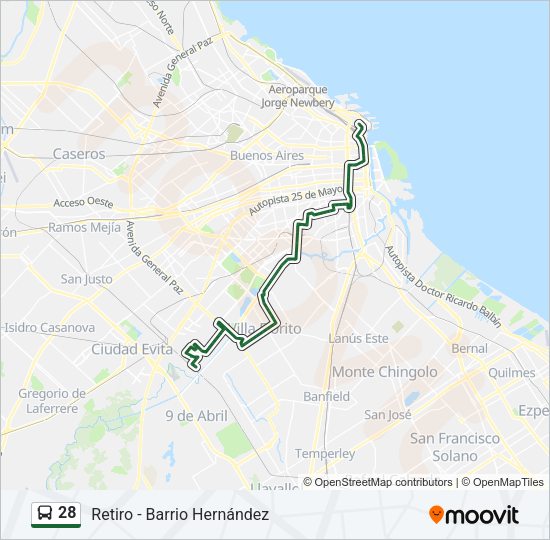 Mapa de 28 de Colectivo