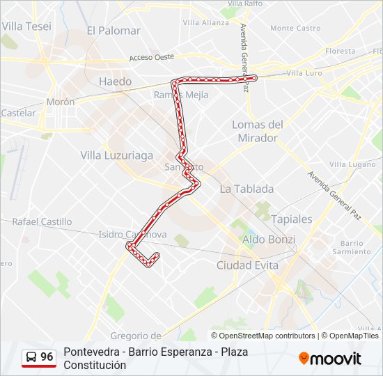 Mapa de 96 de Colectivo
