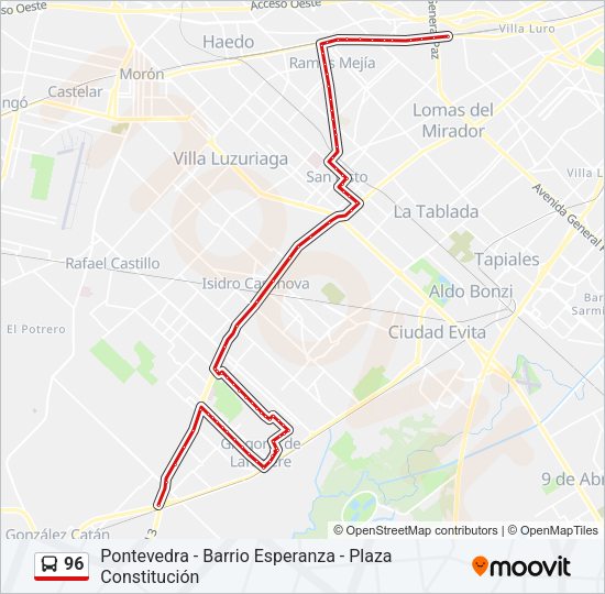 Mapa de 96 de Colectivo