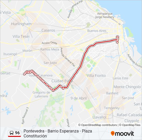 Mapa de 96 de Colectivo