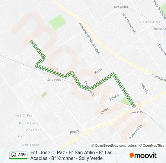 749 Colectivo Line Map