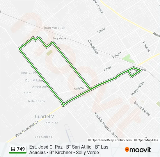 749 Colectivo Line Map