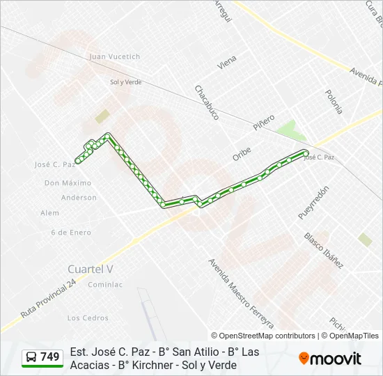 749 Colectivo Line Map