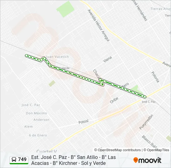 749 Colectivo Line Map
