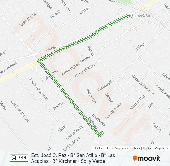 749 Colectivo Line Map