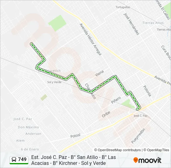 749 Colectivo Line Map