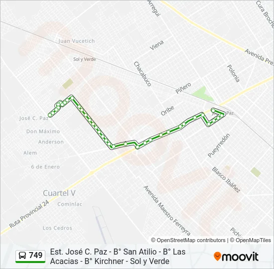 749 Colectivo Line Map