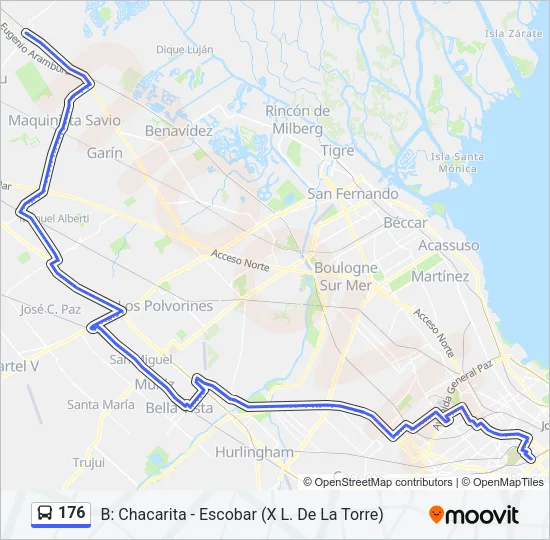 176 Colectivo Line Map