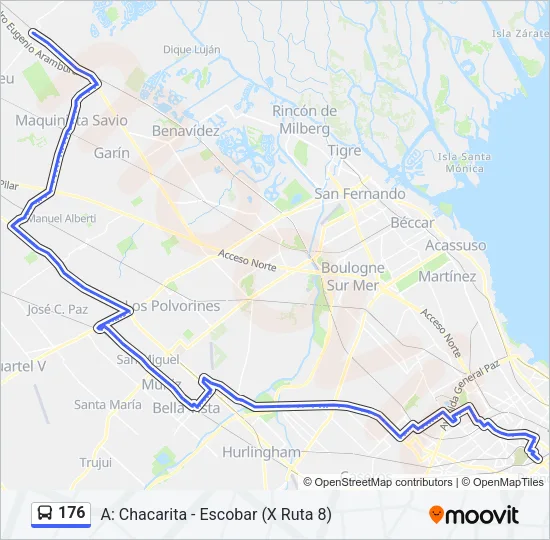 176 Colectivo Line Map