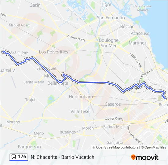 176 Colectivo Line Map