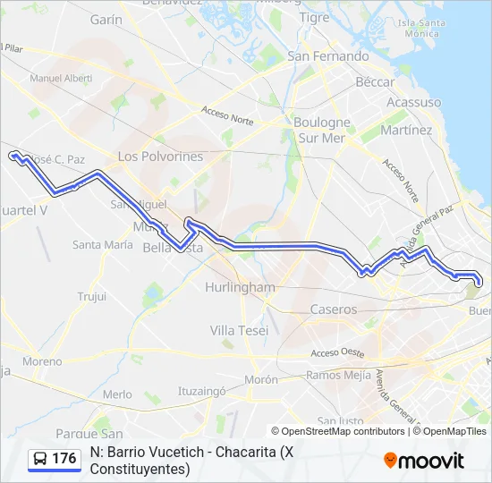 176 Colectivo Line Map