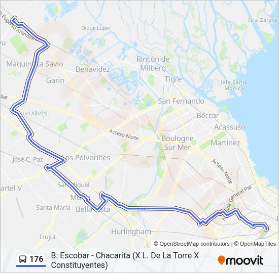 176 Colectivo Line Map