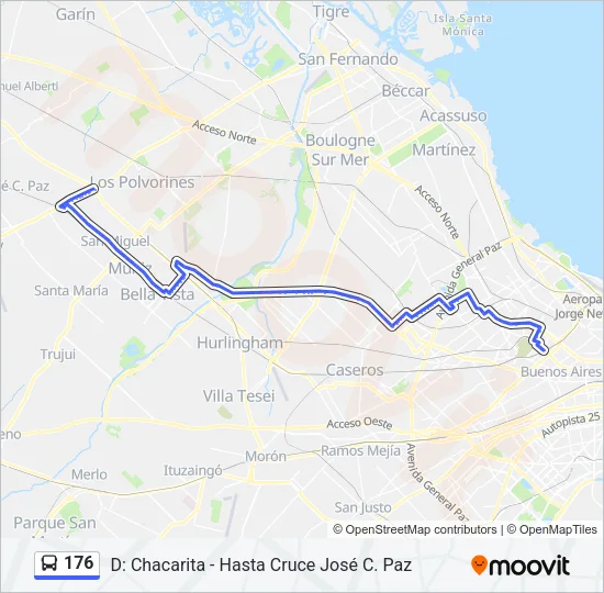 176 Colectivo Line Map