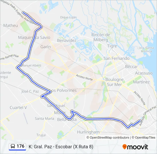176 Colectivo Line Map