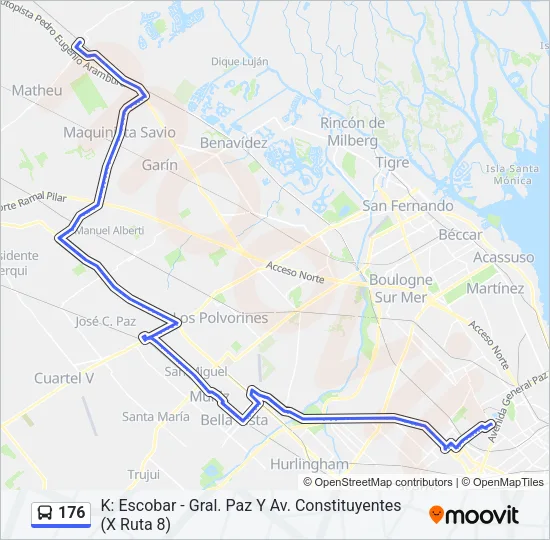 176 Colectivo Line Map