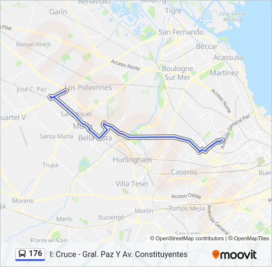 176 Colectivo Line Map
