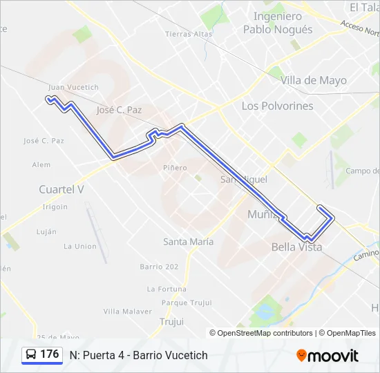 176 Colectivo Line Map
