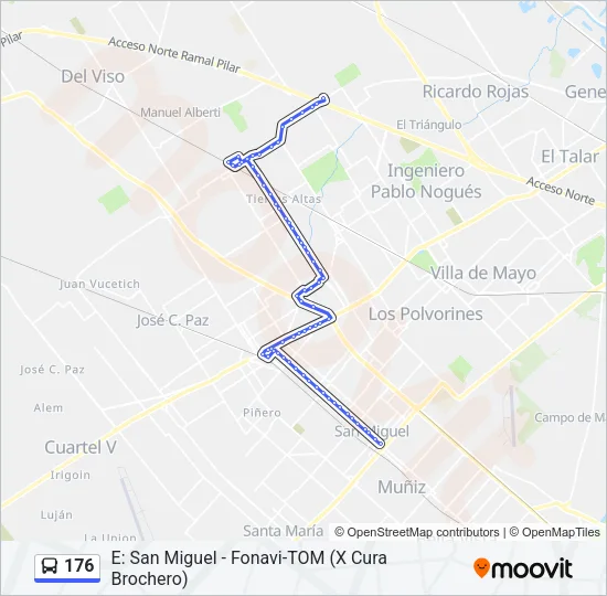 176 Colectivo Line Map