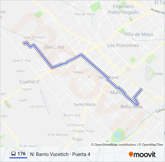 176 Colectivo Line Map
