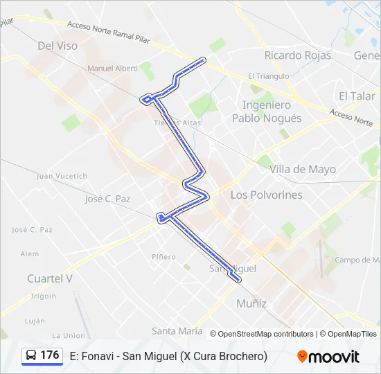 176 Colectivo Line Map
