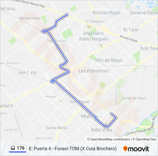 176 Colectivo Line Map