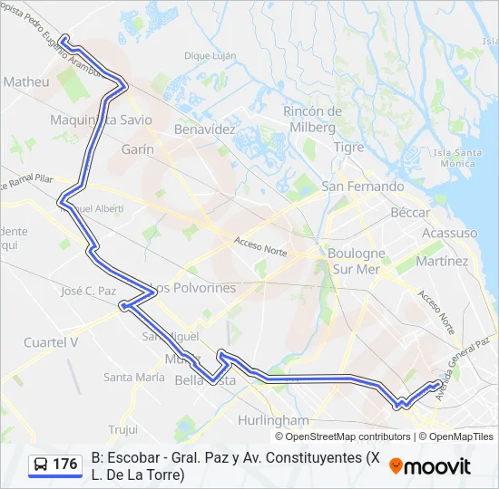 176 Colectivo Line Map