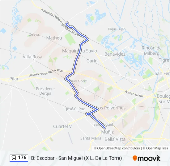 176 Colectivo Line Map
