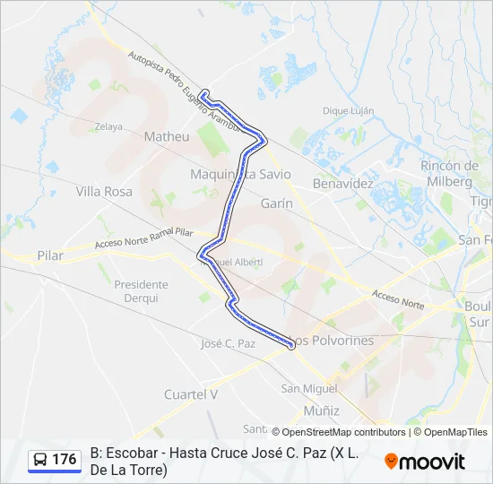 176 Colectivo Line Map