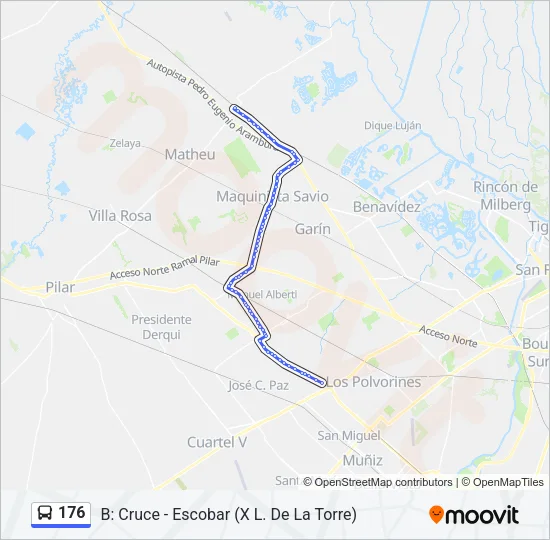 176 Colectivo Line Map