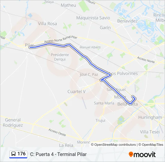 176 Colectivo Line Map