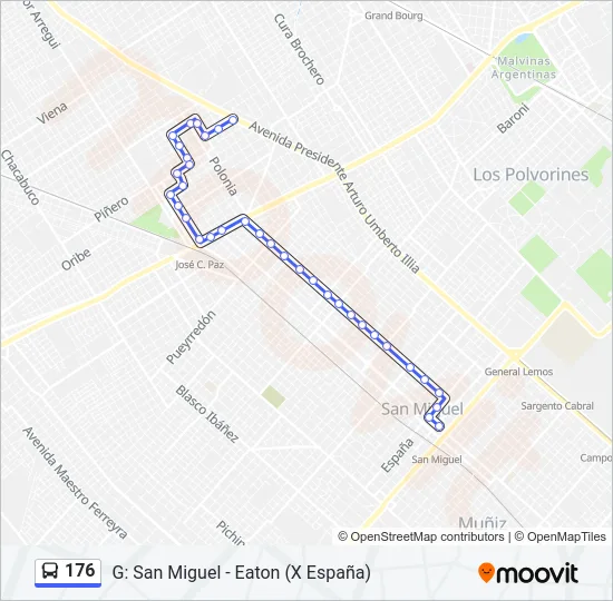 176 Colectivo Line Map