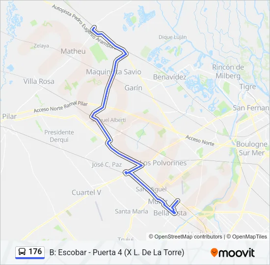 176 Colectivo Line Map