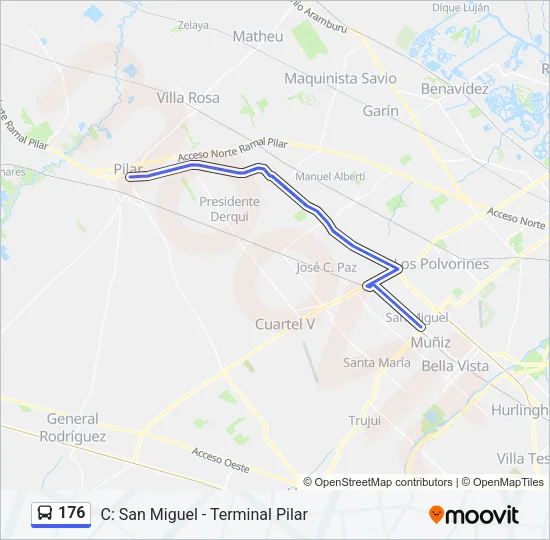 176 Colectivo Line Map
