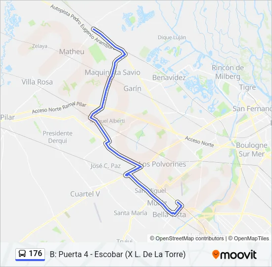 176 Colectivo Line Map