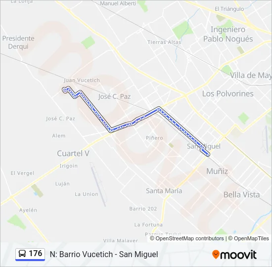 176 Colectivo Line Map