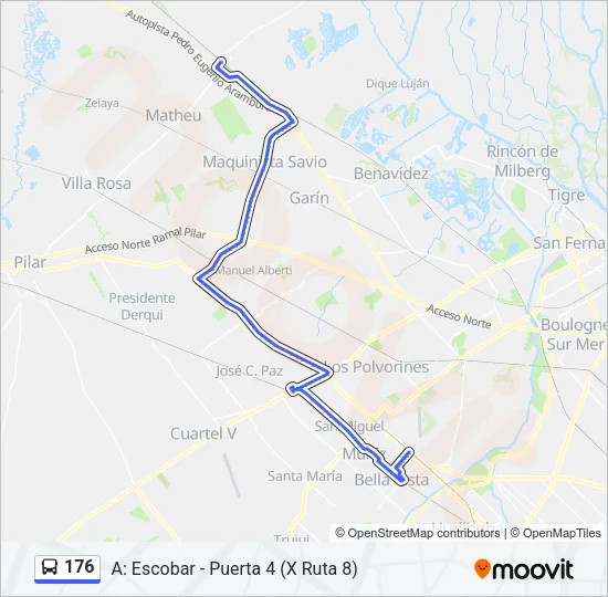 176 Colectivo Line Map