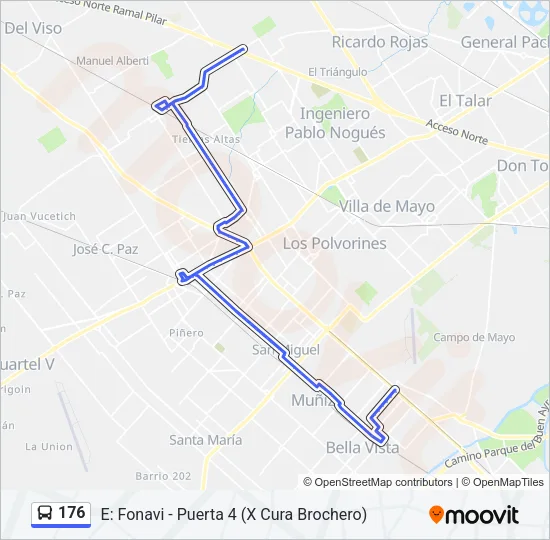 176 Colectivo Line Map