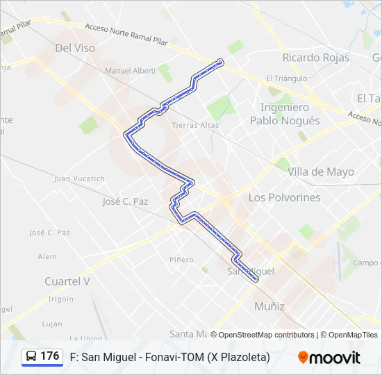 176 Colectivo Line Map