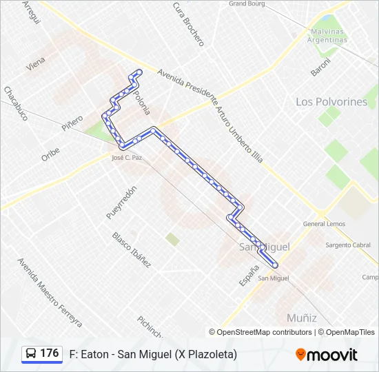 176 Colectivo Line Map